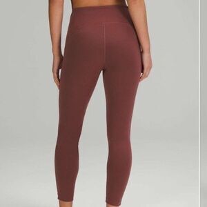 Lululemon Size 12 InStill High-Rise Tight 25" Smoky Red